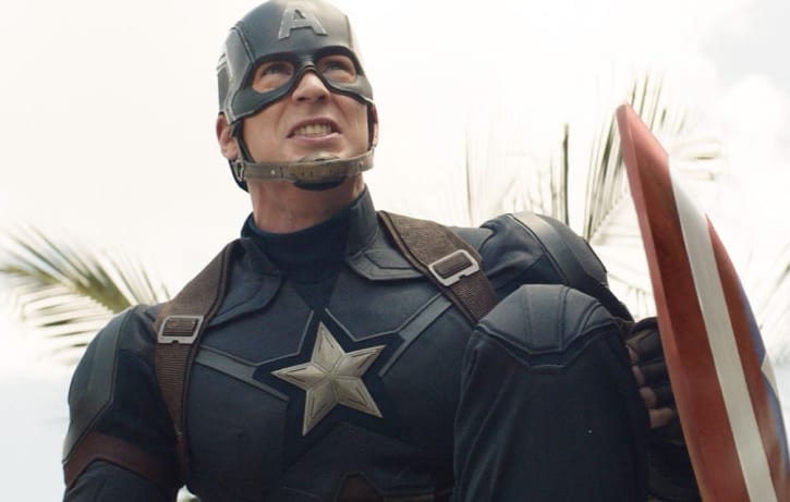 Imagem do Capitão América em filme da Marvel Studios